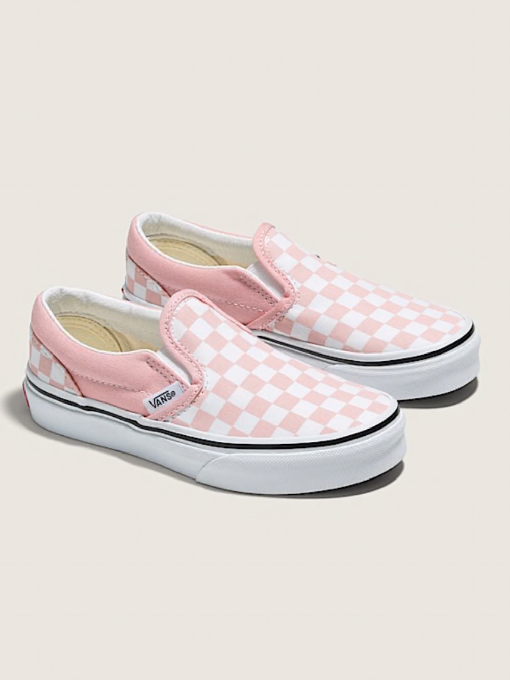 Pink checkered Vans Size 4Y EUC